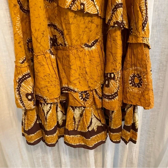 NWT Love the Label Anthropologie Adrienne Ruffled Boho Maxi Dress size large - Picture 10 of 16